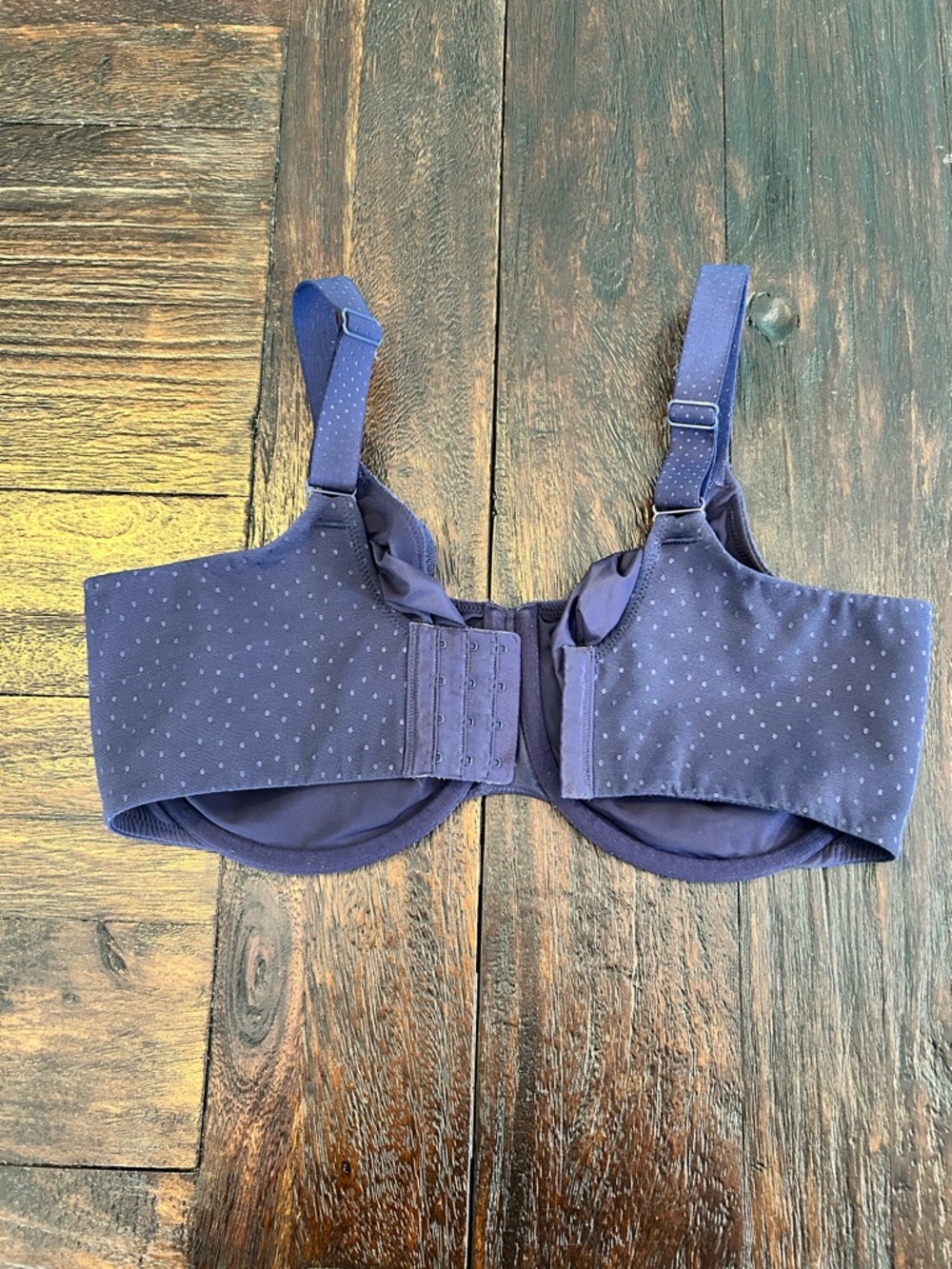 Wacoal Back Appeal Contour Navy Blue Underwire Full Support Bra -36H - Picture 9 of 10